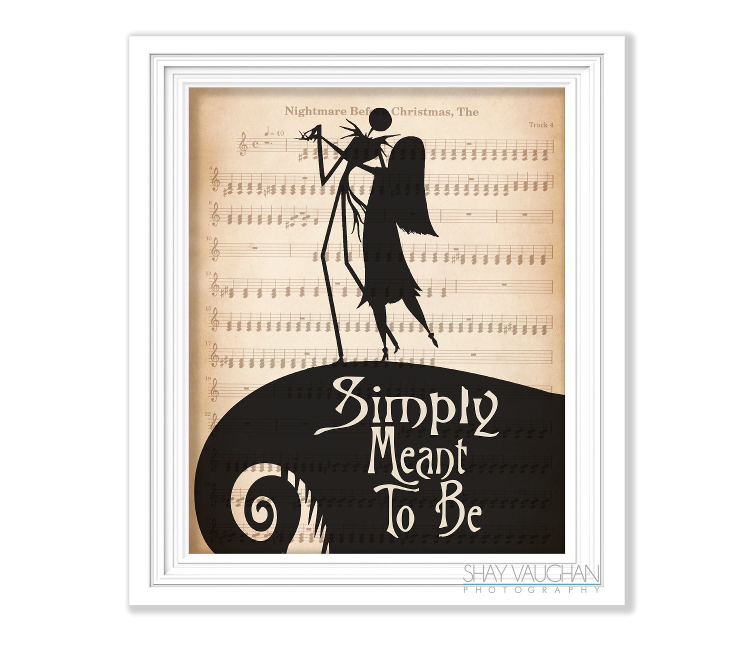 The Nightmare Before Christmas Art Print Jack And Sally Etsy