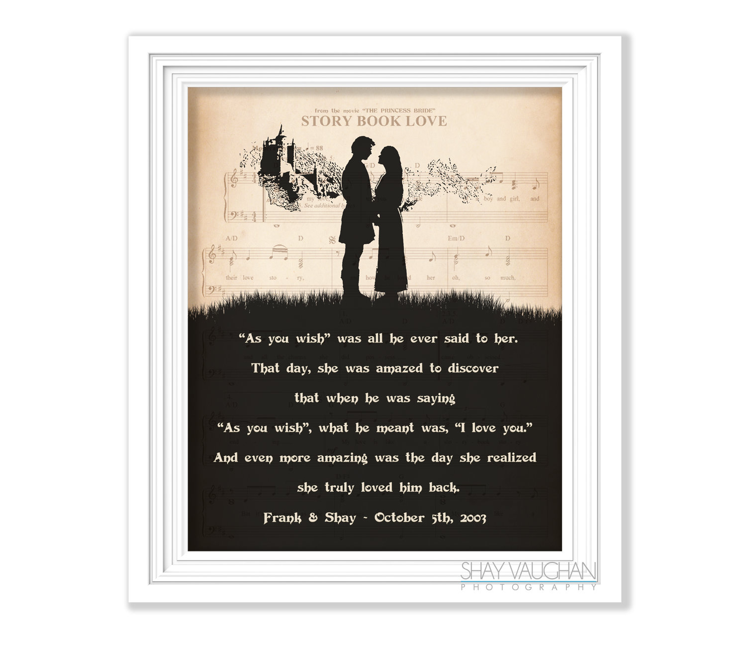 Princess Bride tribute 11 x 14 signed print As You Wish
