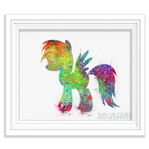 My Little Pony Art Print, Aquarel Kunst, Illustratie, My Little Pony Poster, Nursery Decor, Schilderij, Child&#39;s Room Art, Paard (No.126)