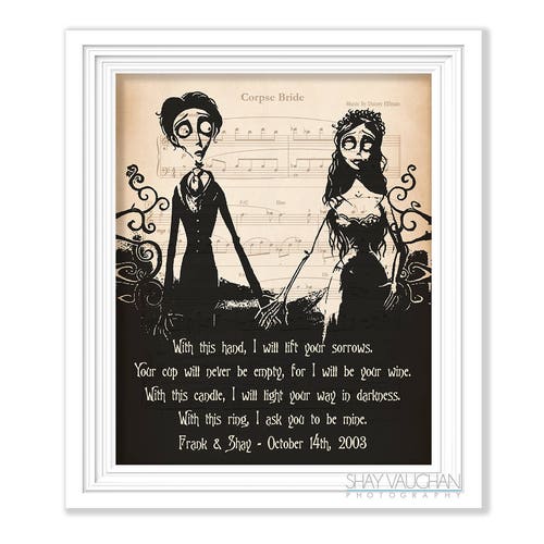 Corpse Bride Print Tim Burton Movie Art Poster Butterflies Etsy