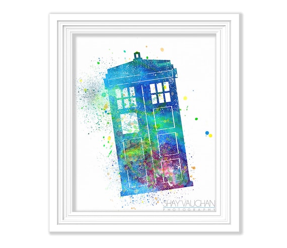 Doctor Who Wall Art Gift For Doctor Who Fan Doctor Who Poster Doctor Who Decor Doctor Who TARDIS Canvas Print Doctor Who Painting