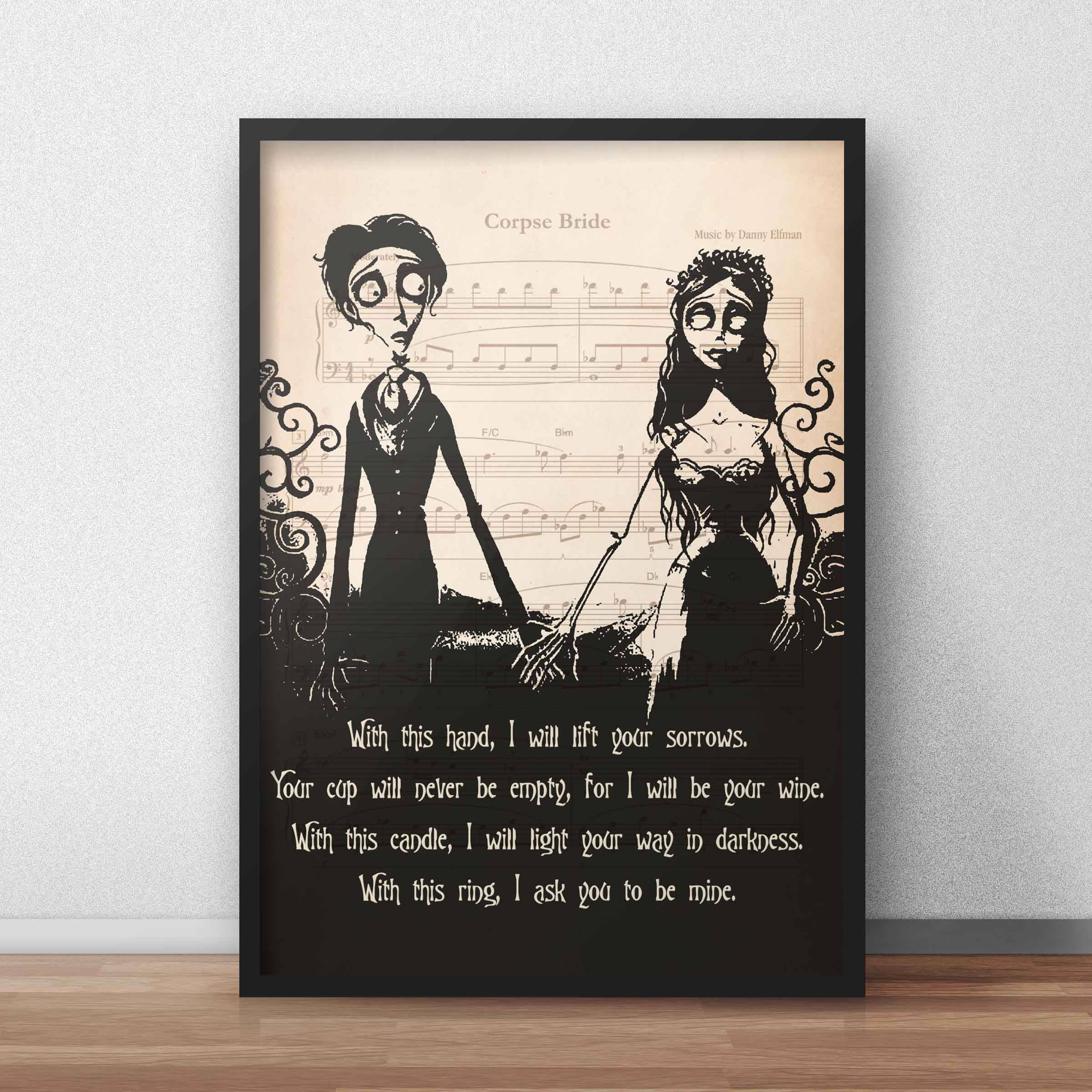 Corpse Bride Print Victor and Emily Art Print With this | Etsy