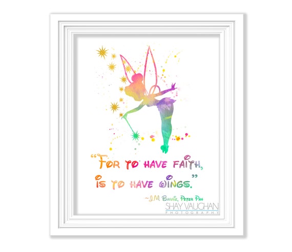 Tinkerbell Kunstdruck Aquarell Für Den Glauben Etsy