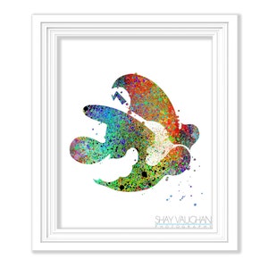 Mario Watercolor Art Print Super Mario Bros. Art Poster Wall Art Home Decor Wall Decor Nintendo Illustration Super Mario Painting (No.157)