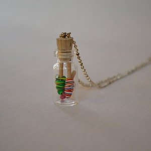 Swirl Lollipops in a Jar Necklace