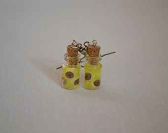 Eyeball in Jar Earrings | Handmade Polymer Clay Gothic Earrings | Spooky Jewelry | Green or Brown Eyes | Alternative Gift