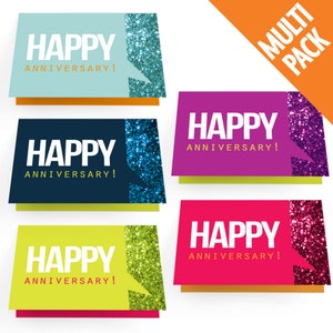 Multi-Pack mit 10 Stück - Happy Work Jubiläum Karten