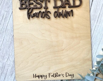 Father's Day Gift | Handprint Sign | Gift from Daughter | Framed Sign | Daddy's Little Girl