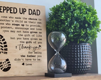 Fathers Day Gift / Stepdad / Stepped Up Dad / Gift Idea / Step Dad / Gift from kids / Gift from Wife / Meaningful Gifts