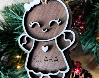 Personalized Christmas Ornament with Name / 2021 Ornament / Custom Ornament / Gingerbread Ornament for Kids /Xmas Tree Ornament Personalized