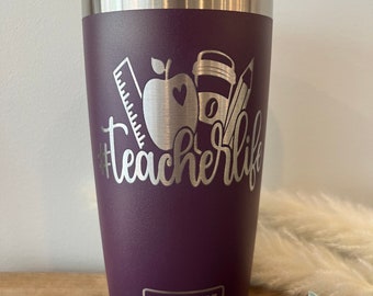 Teacher and daycare provider engraved yetis | Yeti | End of the year gift | School and daycare Gift