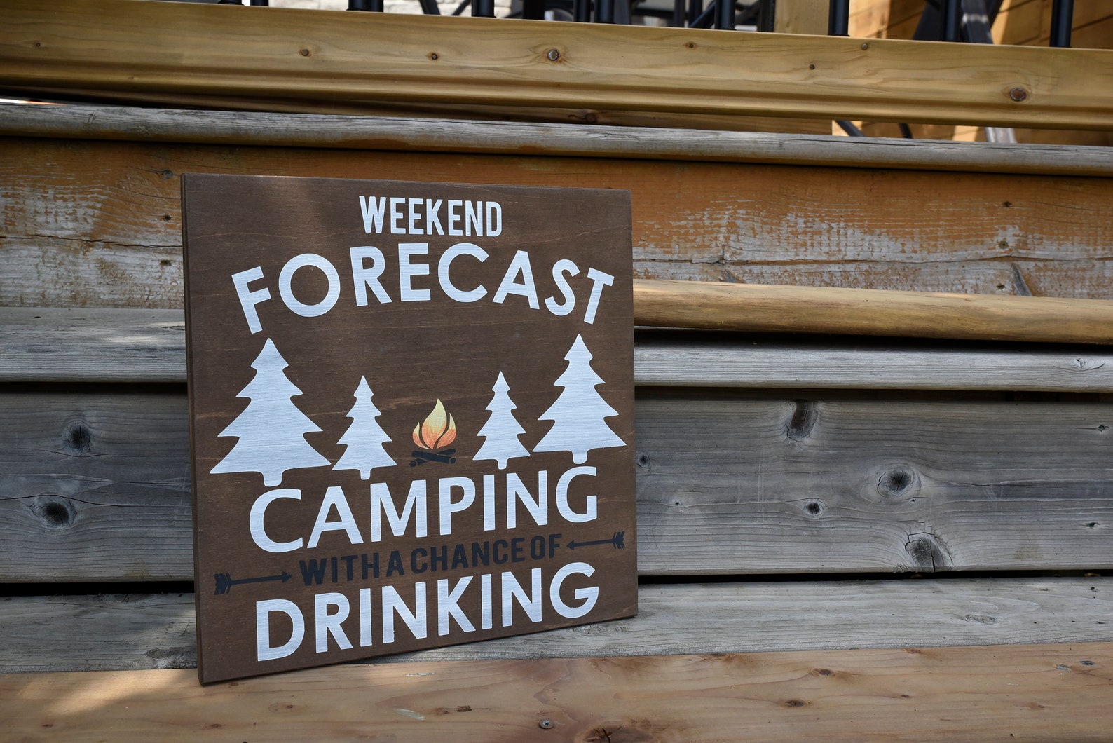 Camping Weekend Forecast Stencil / DIY Sign Stencil / Cottage | Etsy