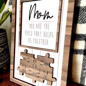 Mothers Day Gift / Gift Idea For Grandma / Tiktok Puzzle Piece Sign / Engraved Wood / Oma Nana / Mothers Day Gift from Kids / From Husband