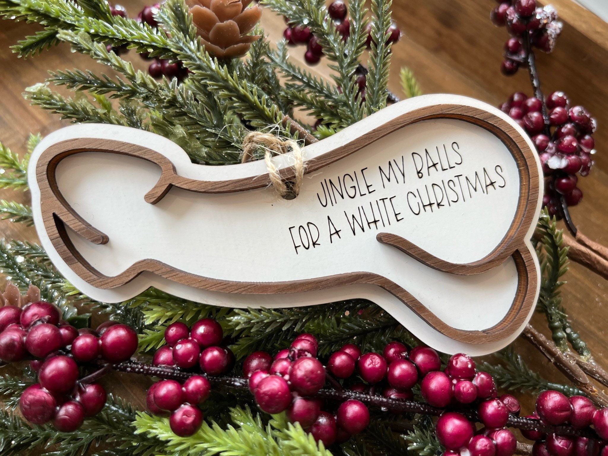 Saggy Boobs Christmas Bauble Decoration Mature Gift illylarlar Design 