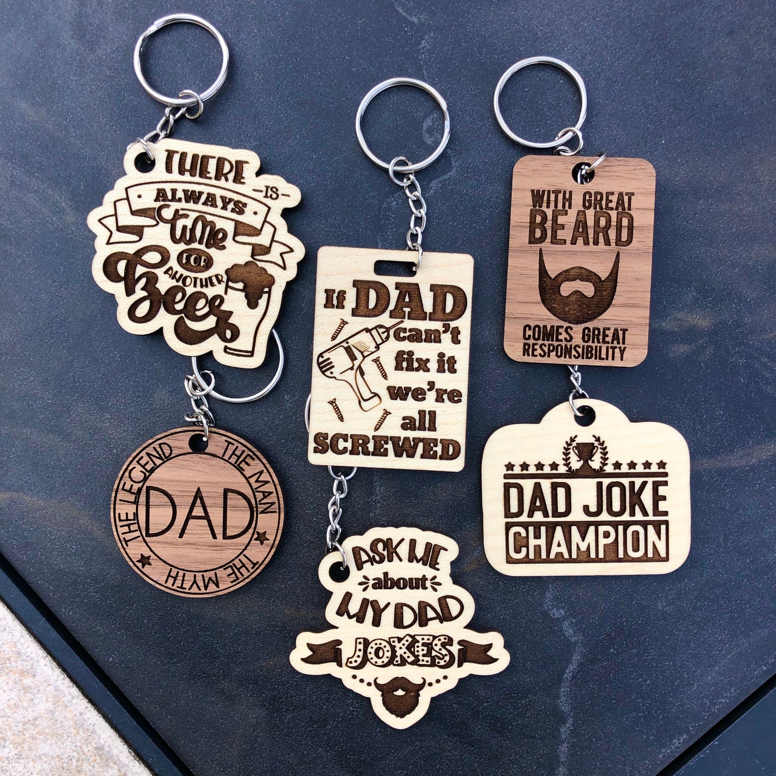 Fathers Day Keychain / Unique Present for Dad / Funny Keychain Etsy