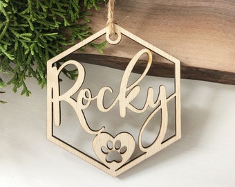 Pet Christmas Ornament/Dog Name Ornament/Tree Ornament for Cat Owner