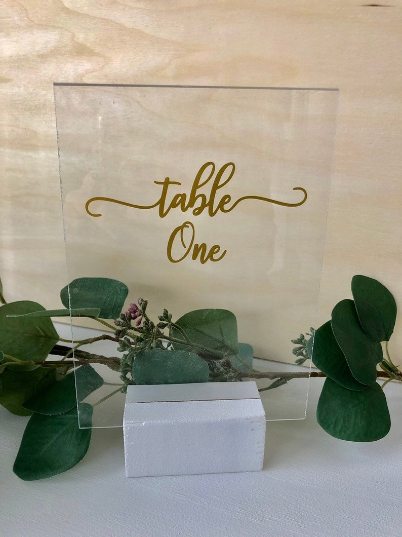 Clear Acrylic Table Numbers Wedding Table Numbers Wedding Etsy