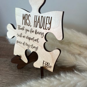 Teacher & Daycare Puzzle Piece / Piece of My Story / End of the Year Gift / Special Keepsake / ECE / Thank You Gift