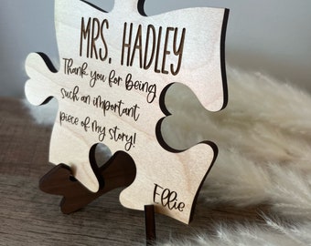 Teacher & Daycare puzzle piece | piece of my story | end of the year gift | special keepsake