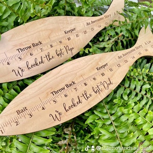 Dad Gift / Fathers Day Idea / Engraved Wood Dad Gift / Fishing Ruler ...