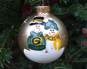 green bay packers family personalized snowman christmas ornament handpainted gift - Green Bay Packers Christmas Ornaments green bay packers family personalized snowman christmas ornament handpainted gift - Green Bay Packers Christmas Ornaments