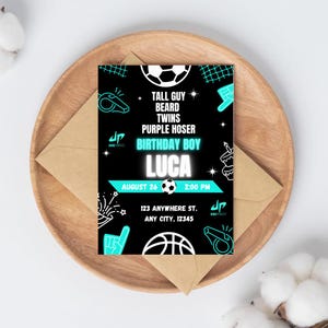 Dude Perfect Birthday Party Invitation