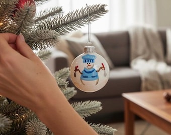 Chef/Cook Personalized Snowman Christmas Ornament Handpainted Gift