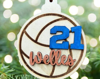 Volleyball Wooden Personalized Ornament