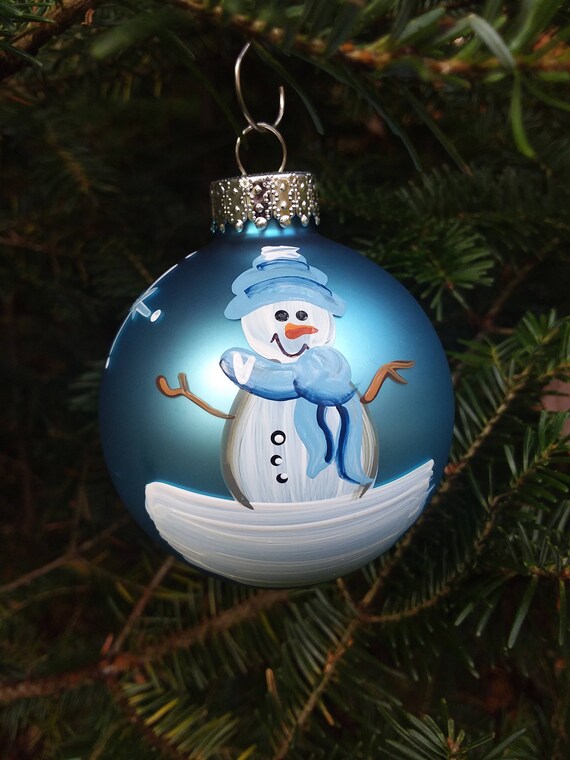 baby's first christmas snowman ornament