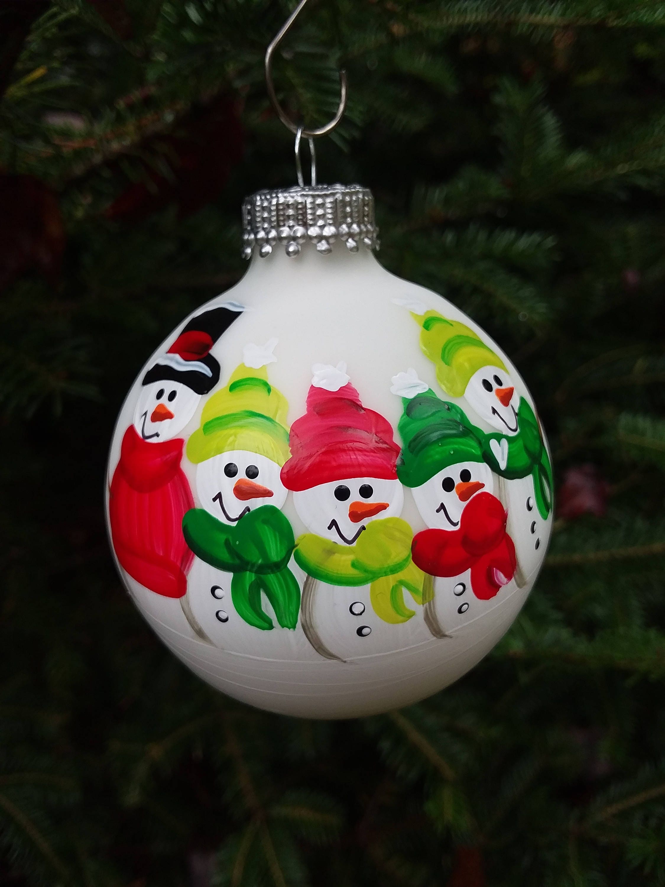 Family of 5 Personalized Snowman Christmas Ornament Handpainted Gift - Etsy