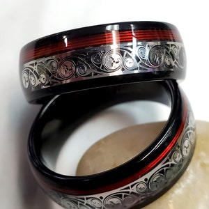 Steampunk Style Tungsten Carbide Ring Size 9US - 11US