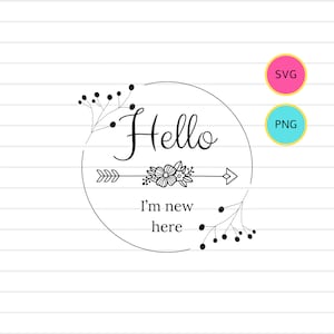 New Baby Pregnancy Birth Announcement SVG Cut File for Cutting Machines and crafting