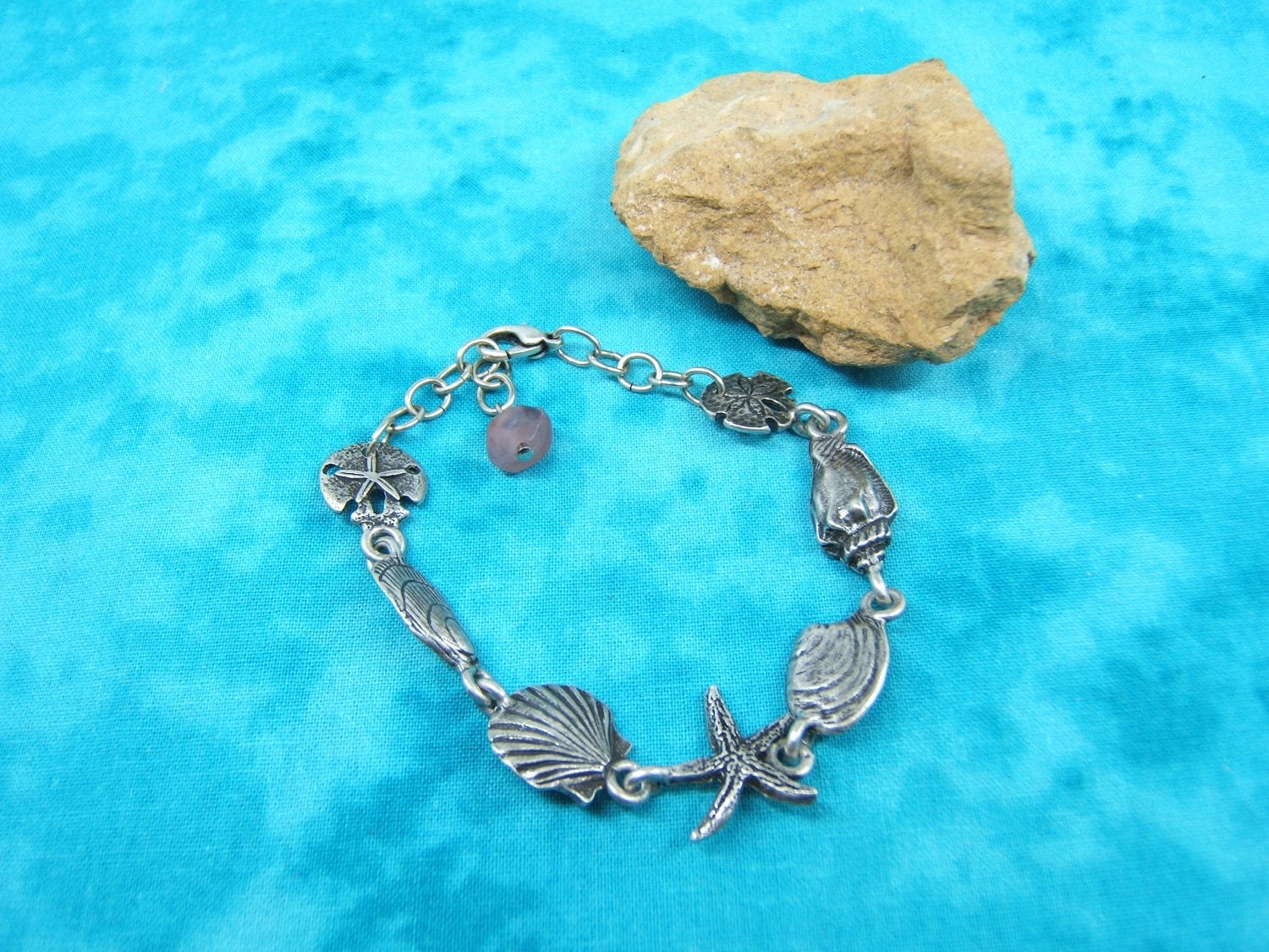 Bracciale Rigido Donna In Argento Dorato Con Stelle Marine E Conchiglie, Braccialetto Aperto Bohémien, Gioiello Spiaggia Estivo