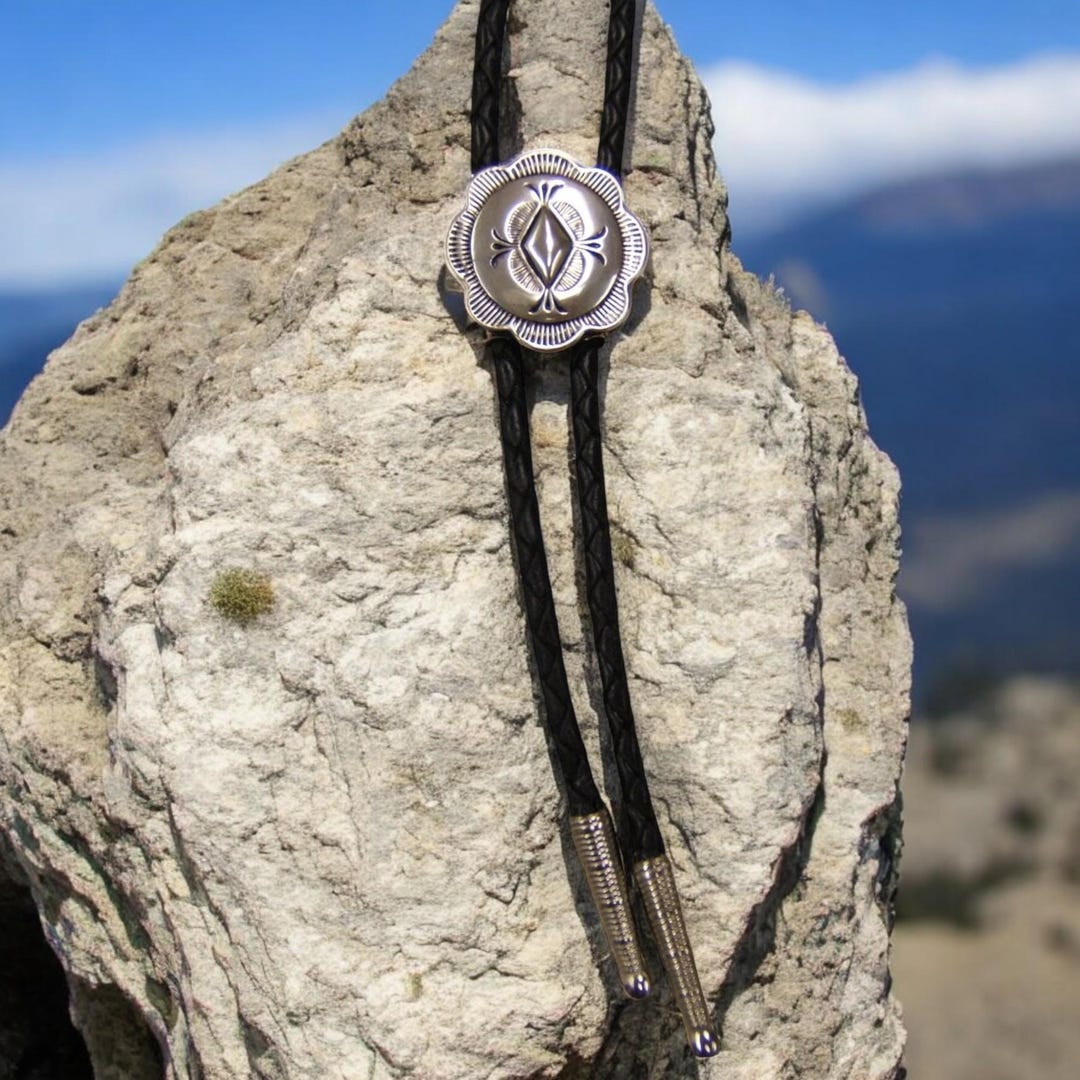 Rose Concho Bolo Tie main image 1