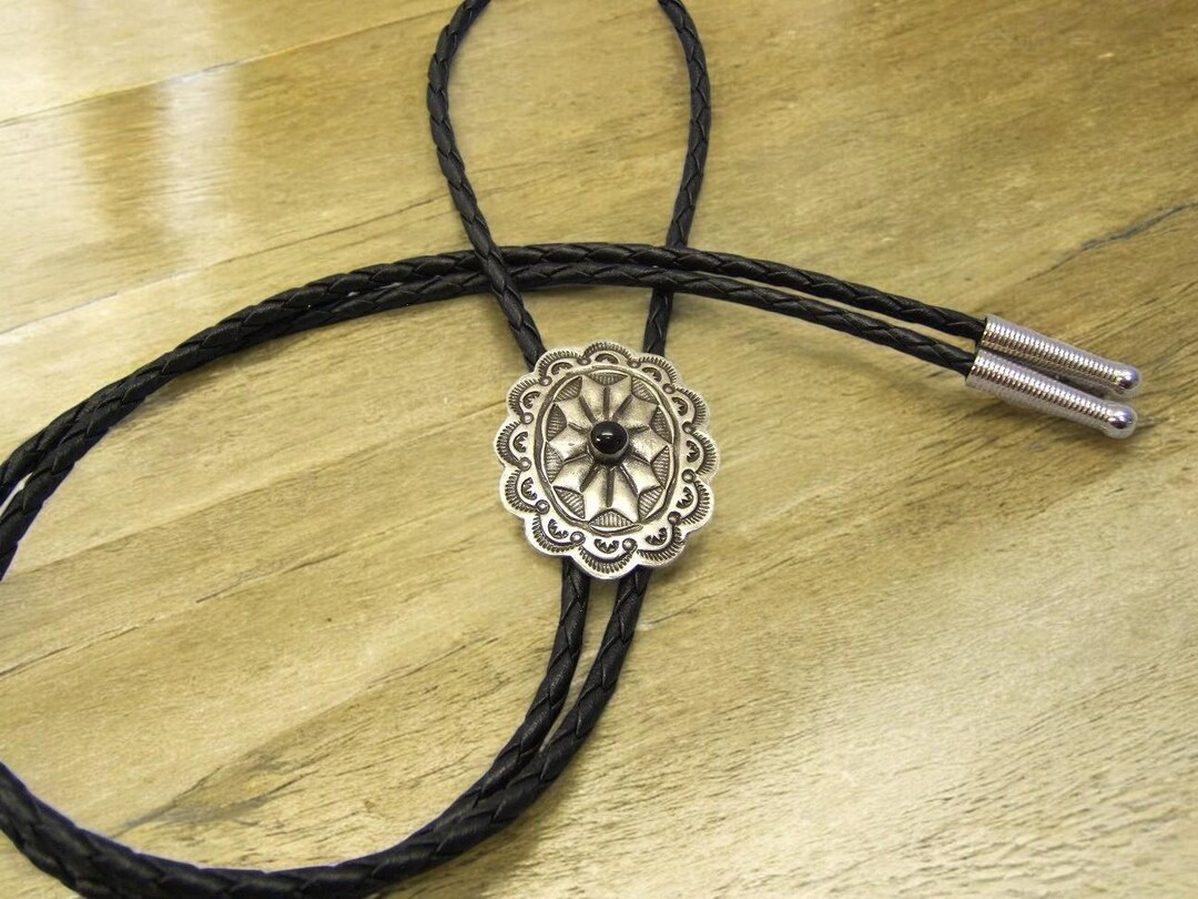 Buy Unique Festival Necklace Unisex Silver Antiqued Bolo Tie W - Main Image