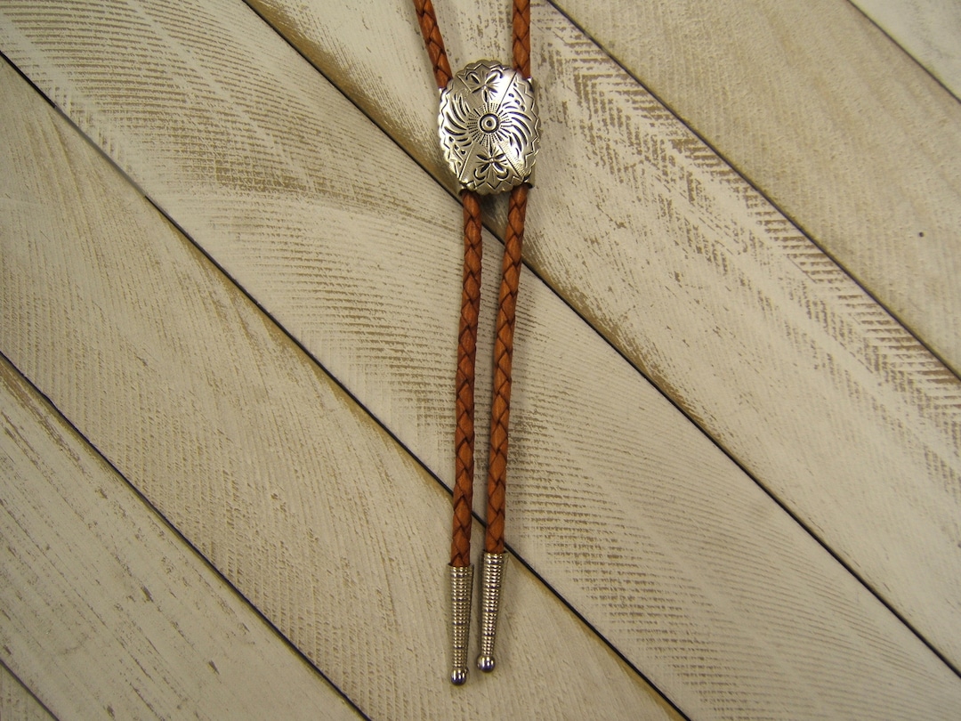 Western String Concho Bolo Tie: Silver Bolo Tie Western String Tie Wedding Bolo Tie ...
