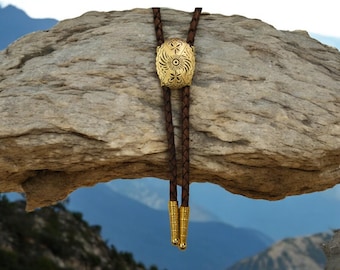 Satin Brass Bolo Tie Men Bolo Ties Women Bolo Tie Kids Bolo Tie Wedding Bolo Tie Boho Chic Necklace Rodeo Jewelry Western Necklaces 80533-5