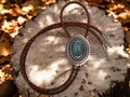 Southwestern Silver Bolo Tie w Turquoise Color Stone Men's Bolo Tie Women's Bolo Tie Wedding Bolo Tie Cowboy Necktie Western Bola Tie 80605