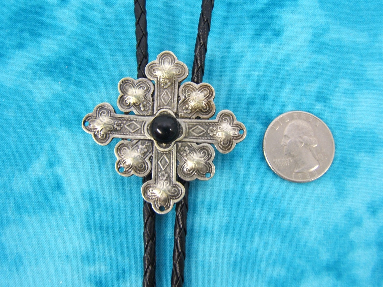 Silver Antiqued Cross Bolo Tie Christian Religious Necklaces Etsy