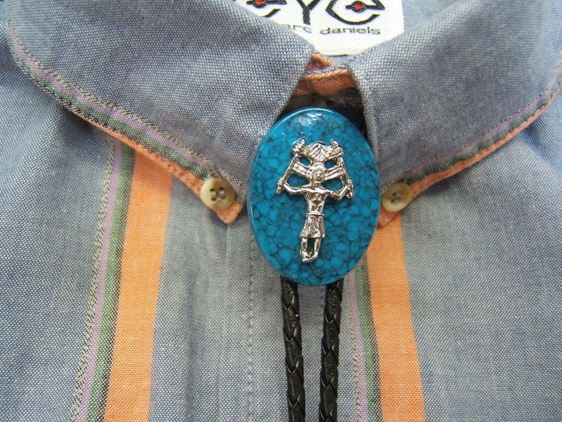 Southwestern Indian Tribal Style Kachina Bolo Tie Unisex Bola Ties Bolos Lariats Western Ties Neckties Jewelry Necklaces Gift Idea #80359