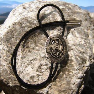 Unique Gift Idea Silver Bolo Tie Cowboy On Horse Bolo Tie Western Jewelry Southwestern Jewelry Cowboy Jewelry Dads Mens Neckties 80610-1