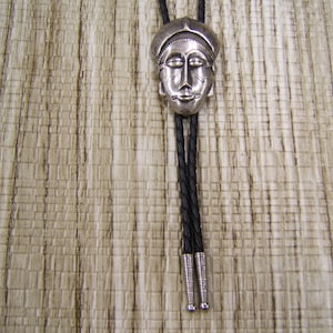 Silver Antiqued Tribal Bolo Tie Father&#39;s Day Gift Unique Unisex Jewelry Lariat Necklace Boho Chic Necklace Western Necktie Jewelry 80589-1