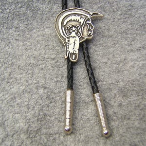 Pewter Bolo Tie Boho Chic Necklace Southwestern Necklace Western Jewelry Birthday Gift for Father Husband Son Him Kids Teen USA Made 60487
