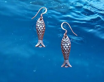 Qings Boucles D'oreilles Lucky Koi Boucles D'oreilles Symbole D'amitié Poisson Carpe Rouge Pour Filles