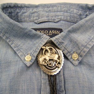 Men Women Bolo Ties Unique Gift Idea Silver Cowboy On Horse Bolo Tie Southwestern Jewelry Boho Chic Necklaces Cowboy Cowgirl Jewelry 80610-1
