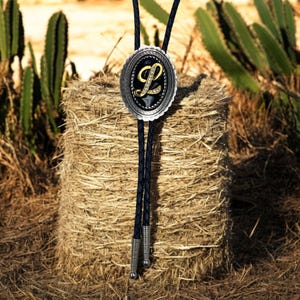 Carta Bolo Tie Nombre Bolo Tie Boda Bolo Tie Personalizado Plata Bolo Tie Oro Inicial Bolo Tie Corbatas Occidentales Idea de Regalo Única 80625