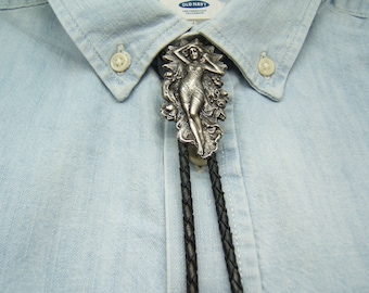 Plata Bolo Tie American Made Boho Collar Boho Joyería Vaquera Collar Western Wear 80516-1