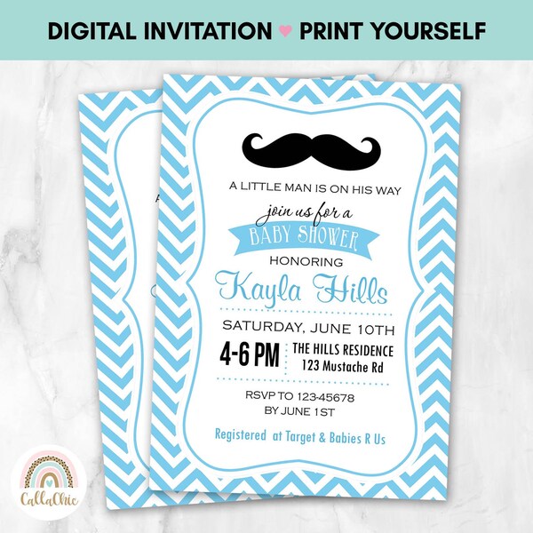 Mustache Baby Shower - Etsy