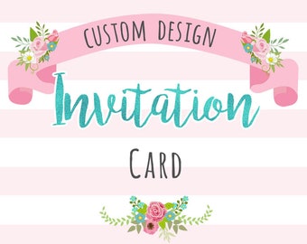 Invitation personnalisée imprimable - anniversaire / Baby Shower / mariée douche / cartes de Photo