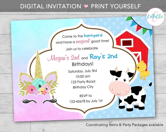 Unicorn Face Invitations Printable 4,203 Birthday Invitation Template